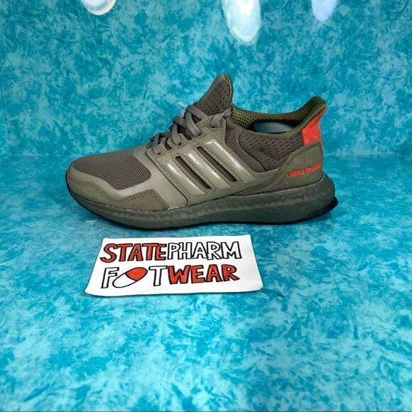 Adidas Ultraboost S&L 'Raw Khaki' Women’s Cushioned Green Low Top Shoes - Picture 2 of 5